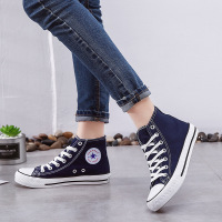 2019春夏季帆布鞋女高帮学生韩版百搭原宿春季ulzzang小白布鞋