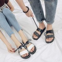 情侣男女款潮流夏季凉拖鞋防滑海边沙滩鞋学生夏百搭休闲绑带凉鞋