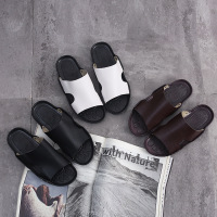 拖鞋男夏皮革一字拖防滑鞋子潮鞋凉鞋新款男士夏季休闲凉拖鞋