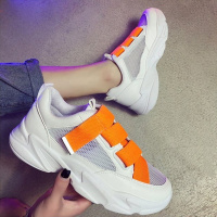 女鞋2019新款红老爹鞋女ins潮春季百搭面透气休闲运动小白鞋