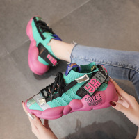 欧洲站红9012SS老爹鞋女透气袜子鞋2019新款厚底松糕休闲运动鞋