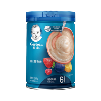 嘉宝(Gerber)婴儿辅食 缤纷水果味 宝宝营养高铁米粉米糊2段250g