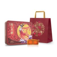 中国香港美心月饼 美心月餅双黄莲蓉 港式中秋送礼月饼礼盒4个 740g