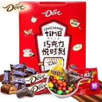 德芙 悦时刻心愿礼盒丝滑巧克力士力架M豆彩虹糖礼物喜糖果零食0398