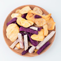 送1]综合果蔬脆200g网红抖音零食脱水混合蔬菜干菠萝蜜紫薯0498