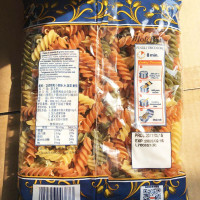 大利面500g 三色螺旋形意面 367#意粉通心粉 西餐原料0544