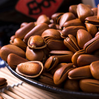 剥开口东北松子连罐500g2罐装批发起免运费散装干果坚果零食0633