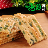 打饼干小装无糖精咸味早餐饼干散装葱香味整食品 500g[约10-12包]
