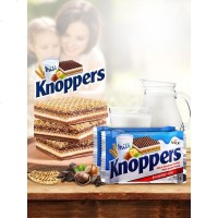 化饼干noppers牛奶榛子巧力夹心饼干休闲食小吃 [尝鲜]德国威化5包装