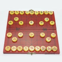 中国象棋立体棋子木制折叠棋盘西安兵马俑象棋人物棋子大号象棋