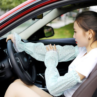 夏季新款女士防晒手套 女薄款半指户外骑车开车防紫外线蕾丝袖套