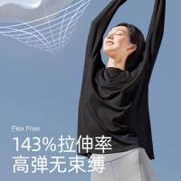 蕉下运动长袖上衣T恤女棉质打底衫柔软叠穿百搭户外宽松白色纯棉