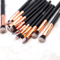 JOLLITY 12支眼部套刷 眼睛刷大师专业女眼部化妆刷组合晕染刷烟熏刷眼影刷眼线刷眉刷全套组合工具眼部上妆更精致