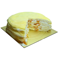 福集棠蛋糕黄桃千层蛋糕巧克力味蛋糕6寸礼盒装