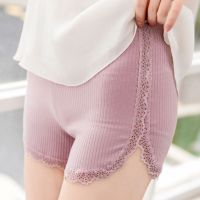 棉安全裤女防走光夏外穿蕾丝内搭保险裤透气不卷边薄款打底裤