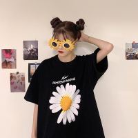 小雏菊t恤女短袖新款韩版港风上衣宽松学生女装