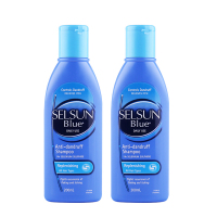 Selsun潇洒去屑洗发水200ml头皮藓溢脂性皮炎水杨酸顺滑止痒（蓝盖）*2适合所有发质所有人群 顺滑止痒