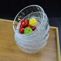 水晶透明玻璃碗家用套装水果沙拉碗冰淇淋甜品碗米饭吃饭汤碗