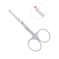 VCT圆头小剪刀修眉美容化妆手动圆头弯头剪鼻毛的器女男士用1把