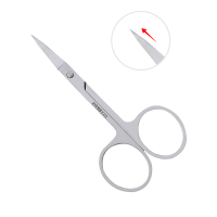 VCT直头小剪刀修眉美容化妆手动圆头弯头剪鼻毛的器女男士用1把