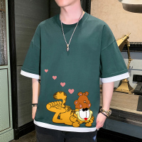 白渠2021时尚新款夏季休闲短袖上衣百搭t恤潮牌潮流ins半袖HL.3111