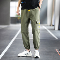 白渠休闲工装裤2021春季新款韩版百搭纯棉束脚裤港风ins小脚潮流裤子MF.958