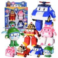 儿童手办变形机器人 城市变形汽车救援队变形模型礼盒套装