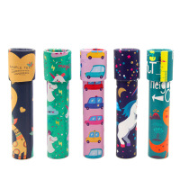 新款儿童玩具批塑料旋转圣诞万花筒卡通纸质多棱镜