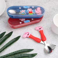 宥彤宝贝小猪儿童餐具套装304不锈钢叉子勺子卡通可爱餐具