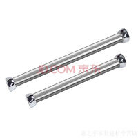 加厚衣柜挂衣杆 法兰固定304不锈钢25管衣架杆托通杆衣橱衣柜挂杆