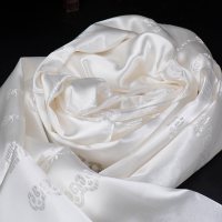 西藏五色哈达蒙古族藏族饰品真丝哈达提花八吉祥哈达 长2.5米1条