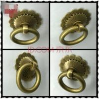 中式仿古纯铜拉环家具柜圆环扣手简约铜环抽屉柜拉手小把手