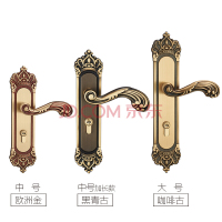 纯铜美式锁执手锁室内静音欧式全铜锁卧室房对开青古锁