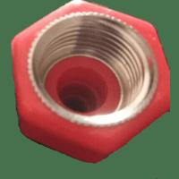 电热水器红色蓝色绝缘配件 小厨宝隔电墙螺丝接头 红蓝一对