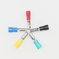 接线端子公母对插电线连接器接头快速接线耳绝缘冷压插拔式铜鼻子