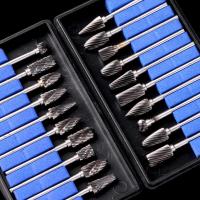 m柄钨钢磨头硬质合金旋转锉电磨机头木材金属打磨开刻铣刀