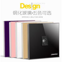 86型智能开关电视插座智能钢化玻璃面板墙壁电源插座