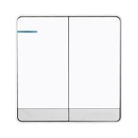 86型墙壁开关插座面板雅白二开2开两开多控中途开关暗装大板