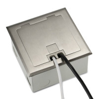 地插座不锈钢防水 130开启隐藏式侧插五孔二三插电源地面插座