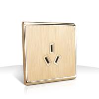 开关插座面板86型香槟金16A三孔电源插座空调插座