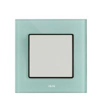 开关水晶绿86型一开单控暗装墙壁电源插座