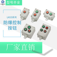 铸铝LA53自复位防爆控制按钮开关盒 2钮防爆防腐按钮控制启动停止