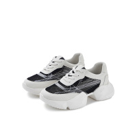 拉夏贝尔2019夏季款运动网布休闲鞋子女透气网面单鞋韩版老爹鞋潮