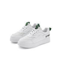 拉夏贝尔女鞋2019新款春季单鞋女平底运动百搭厚底休闲小白鞋板鞋