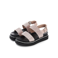 拉夏贝尔凉鞋女平底鞋仙女风2019新款夏季鞋子女运动百搭休闲女鞋