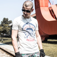 短袖T恤男圆领修身军迷服饰特种兵体能作训服短t恤男 8010