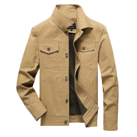 夹克男外套秋冬修身大码商务休闲型男全棉飞行夹克复古牛仔男装 CG901