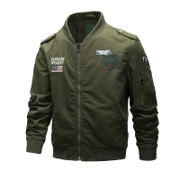 夹克外套男秋冬纯棉青少年男士上衣加绒加厚冬季保暖军旅风军迷机车服飞行夹克2502