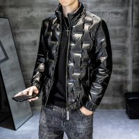 简号青少年男士休闲时尚亮面羽绒服男保暖潮流鸭绒棉衣外套男生羽绒棉服Y888