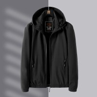 简号潮牌青年夹克外套男纯色休闲时尚连帽男装外套夹克 青CC8601